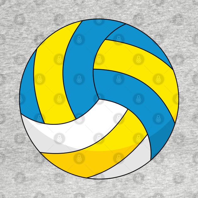 Cartoon Volleyball Ball by BirdAtWork